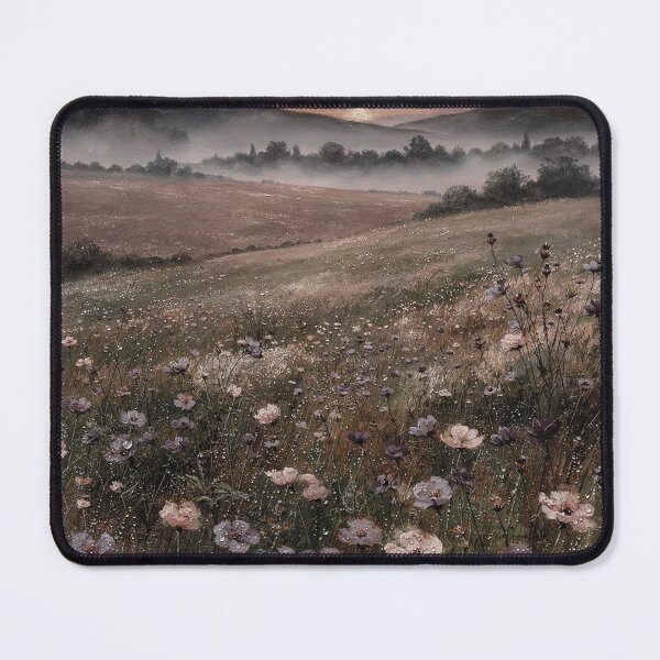 Item preview, Misty Wildflower Meadow in Fog designed and sold by bottomtrial.