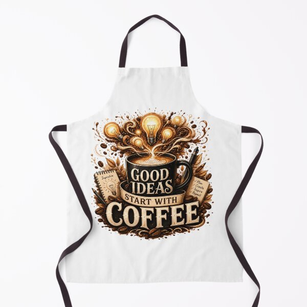 Item preview, Good Ideas Start With Coffee Quote designed and sold by pradeepvisuals.