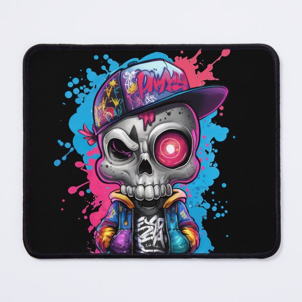 Item preview, Cool Graffiti Urban Skull Art with Neon Colors designed and sold by markymaarty.