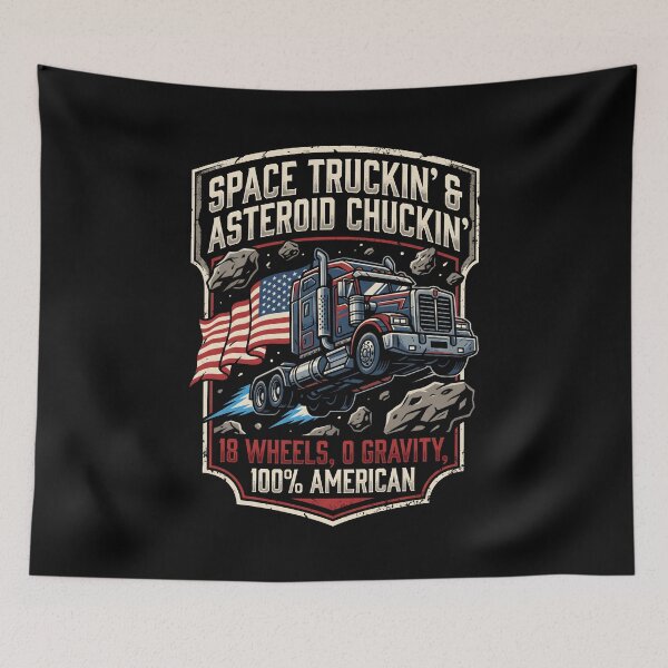 Item preview, Space Truckin and Asteroid Chuckin American Pride designed and sold by SplashTastic.