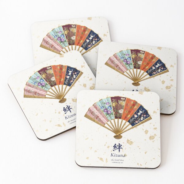 Item preview, Kizuna — Japanese Fan Art | Four Seasons Kimono Pattern designed and sold by KimonoKotoba.