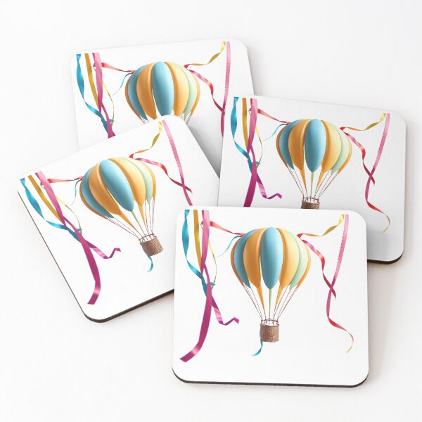 Item preview, A Hot Air Balloon Made Of Colorful Streamers And R designed and sold by QuirkThreadsCo.
