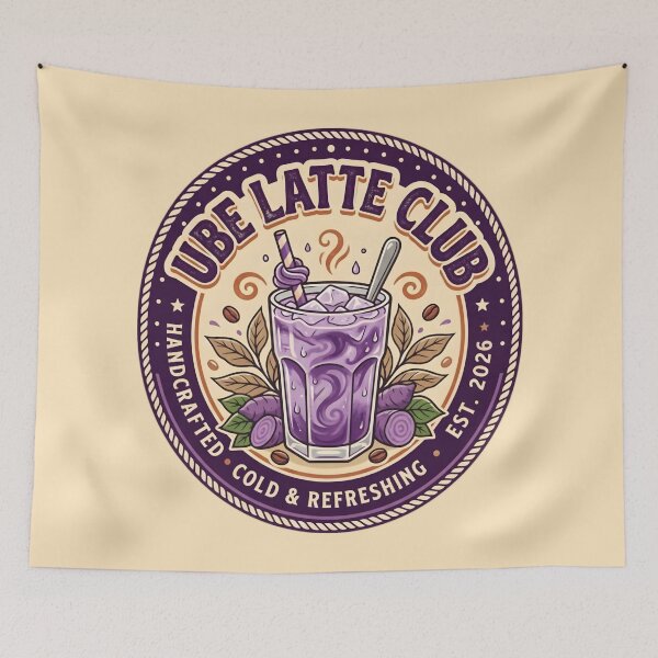Item preview, Ube Latte Club Handcrafted Cold Refreshment designed and sold by SplashTastic.