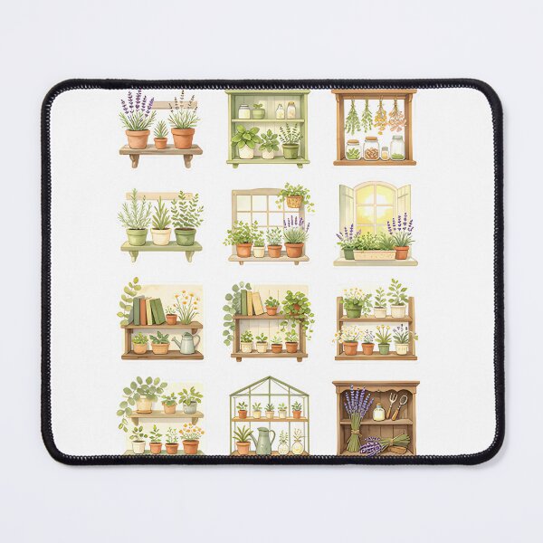 Item preview, Mini Herb Shelf Botanical Sticker Collection | Cottagecore Garden Sticker Sheet designed and sold by Spirit of Siam.