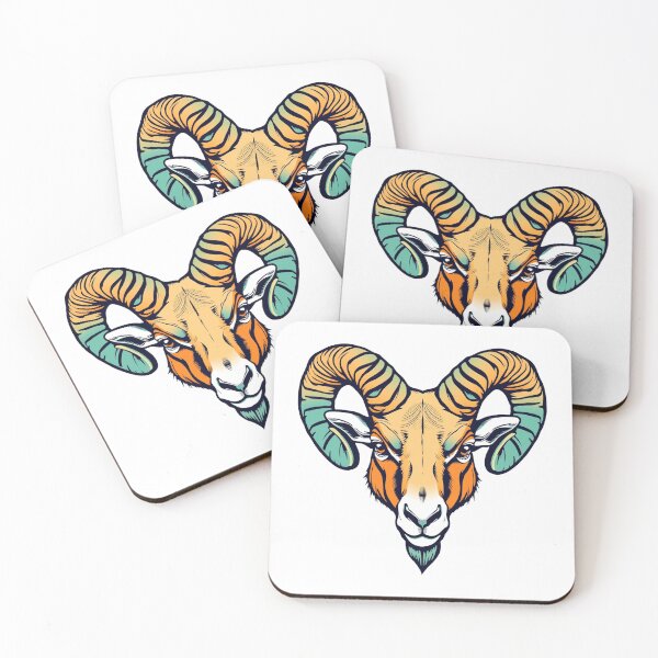 Item preview, Ram Pop Art - Modern Graphic Art Sticker designed and sold by QuirkThreadsCo.