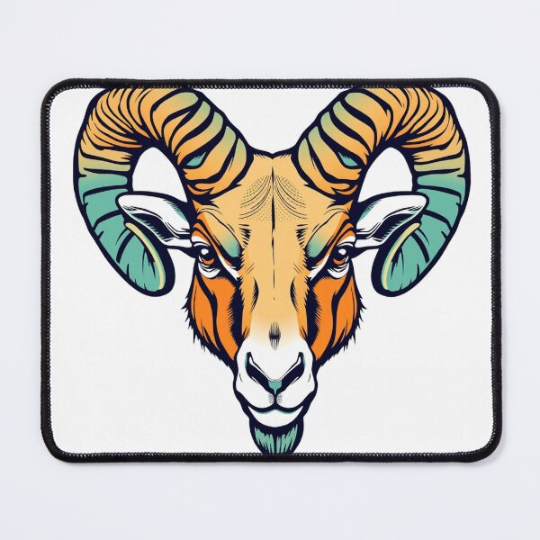 Item preview, Ram Pop Art - Modern Graphic Art Sticker designed and sold by QuirkThreadsCo.