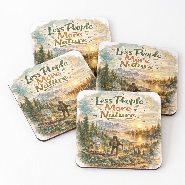 Item preview, Less People More Nature | Outdoor Adventure Nature Sticker designed and sold by Genzfirevibes.