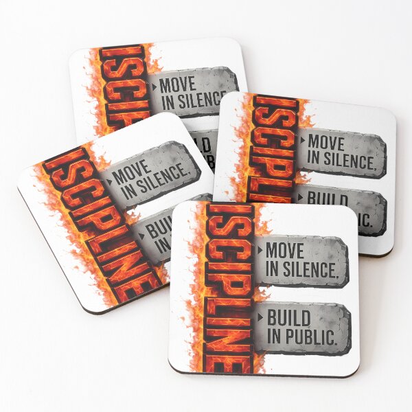 Item preview, Discipline: Move in Silence, Build in Public - Motivational Quote designed and sold by FutureGarb.