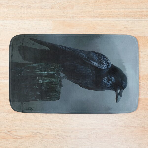 Item preview, Raven Perched on Fence Post, Wildlife designed and sold by GuildedWordGraphics.