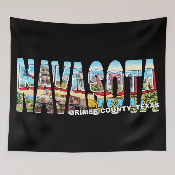 Item preview, NAVASOTA Grimes County Texas - Welcome Mural Sign Union Pacific Train designed and sold by Adam Gormley.