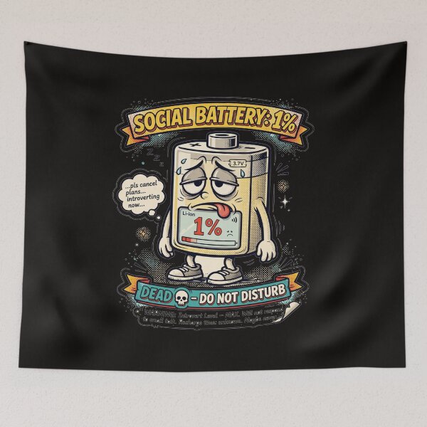 Item preview, Social Battery: 1% designed and sold by HAYA6395.