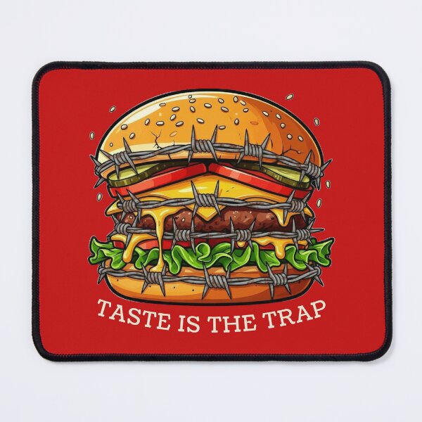 Item preview, Burger Addiction – Taste Is the Trap Funny Fast Food Illustration designed and sold by CHANCHANAI.