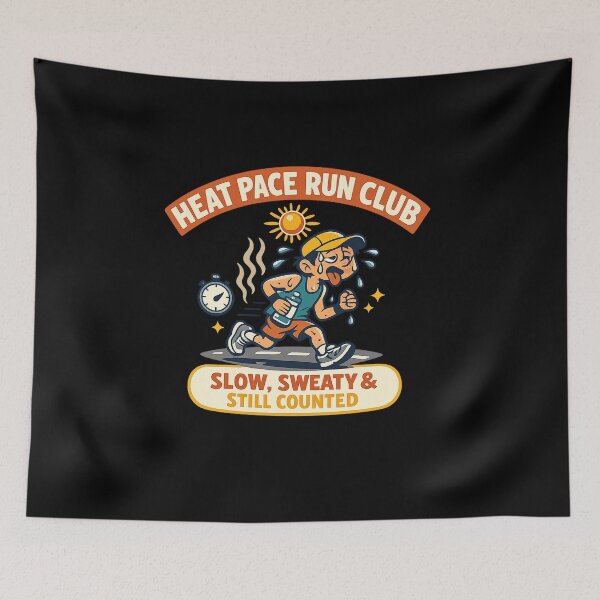 Item preview, Heat Pace Run Club Funny Summer Running Shirt designed and sold by Concrete Coffee Studio.