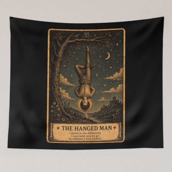 Item preview, The Hanged Man Tarot Card - Vintage Mystical Enlightenment Art designed and sold by ArcanaAbsolute.