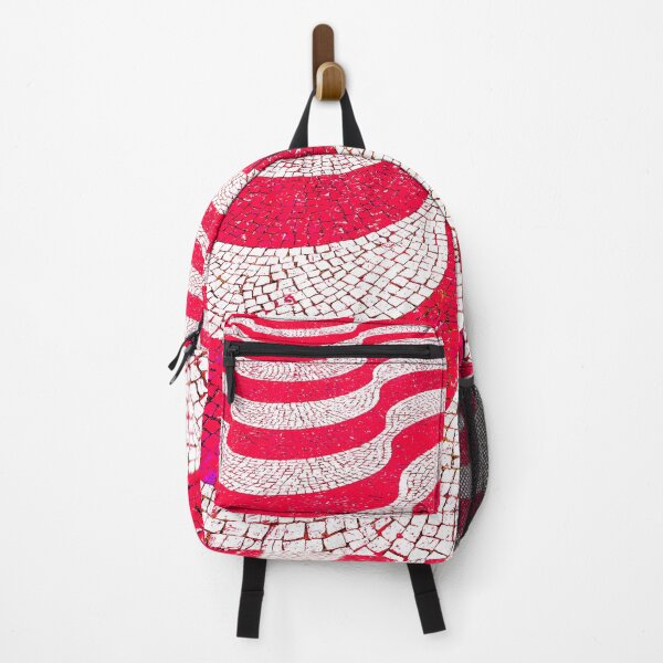 Item preview, Red squared waves designed and sold by from Carbonizzo.