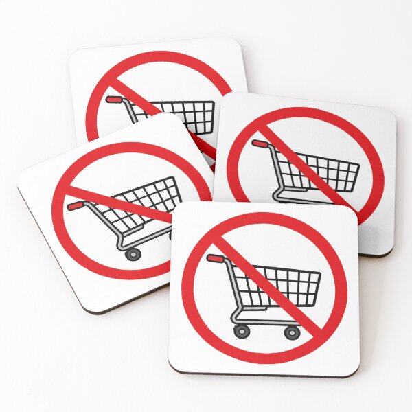 Item preview, No Shopping Funny Anti Shopping Cart Humor Design designed and sold by MonkiFlipp.