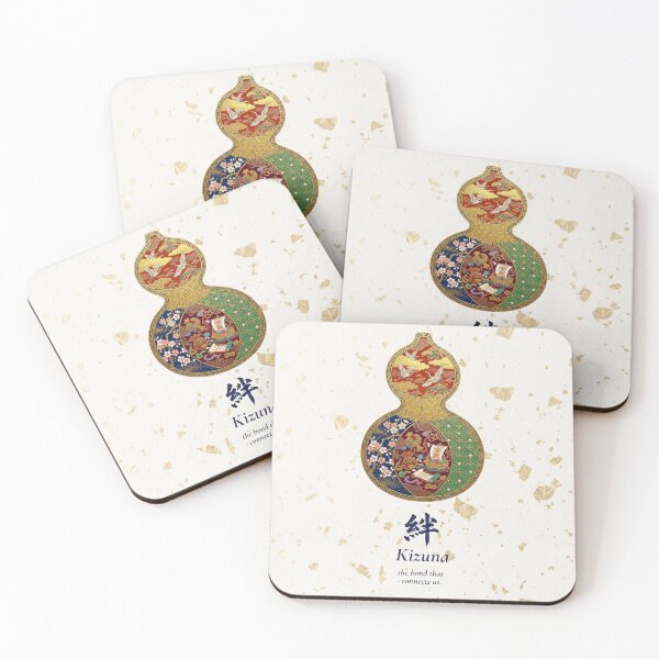 Item preview, Kizuna — Japanese Gourd Art | Auspicious Kimono Pattern designed and sold by KimonoKotoba.