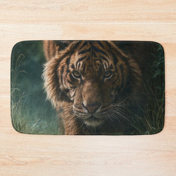 Item preview, Tiger Walking Through Jungle Grass, Wildlife designed and sold by GuildedWordGraphics.