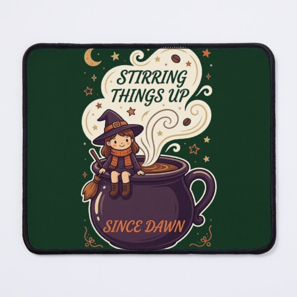 Item preview, Stirring Things Up Since Dawn Funny Witch Coffee Halloween Witchy Tshirt designed and sold by HopeAndHustle.