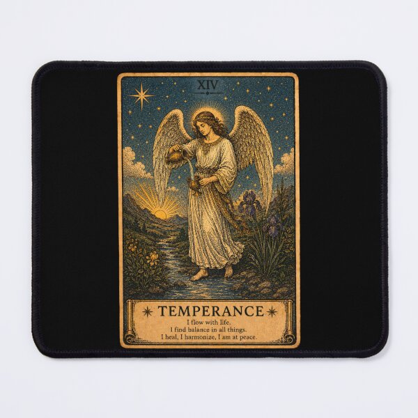 Item preview, Temperance Tarot Card - Balance, Harmony and Inner Peace Tarot Illustration designed and sold by ArcanaAbsolute.