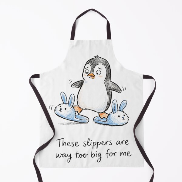 Item preview, These Slippers Are Way Too Big For Me Funny Penguin Meme designed and sold by TaiwanMemory.