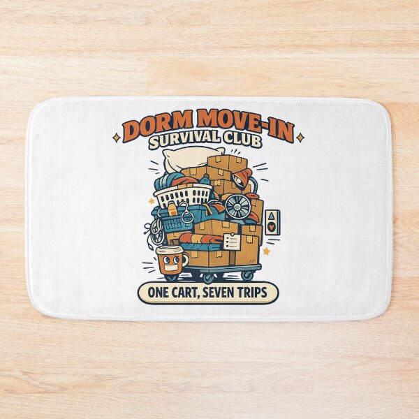 Item preview, Dorm Move-In Survival Club - Funny College Moving Day Chaos designed and sold by Concrete Coffee Studio.