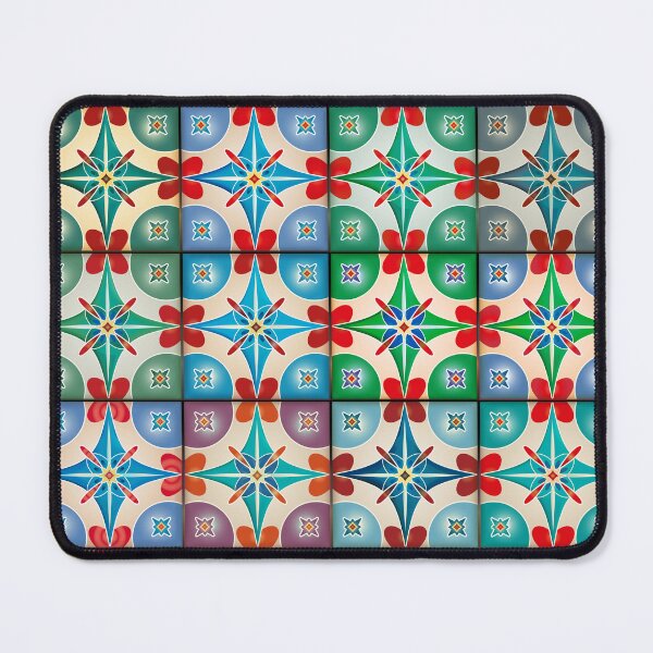 Item preview, Vibrant Mediterranean Mosaic - Colorful Geometric Ceramic Tile Pattern designed and sold by Caterina@.