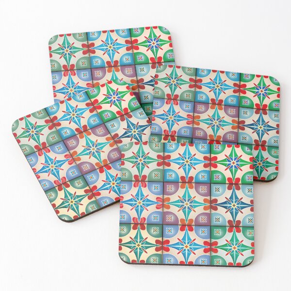 Item preview, Vibrant Mediterranean Mosaic - Colorful Geometric Ceramic Tile Pattern designed and sold by Caterina@.
