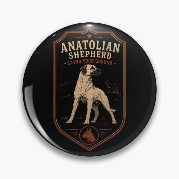 Item preview, Stand Your Ground Anatolian Shepherd Vintage Livestock Guardian Badge designed and sold by RusticMeadow.