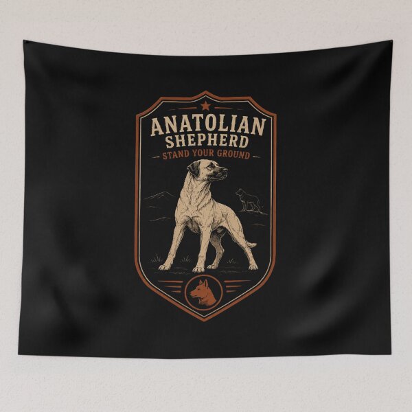 Item preview, Stand Your Ground Anatolian Shepherd Vintage Livestock Guardian Badge designed and sold by RusticMeadow.