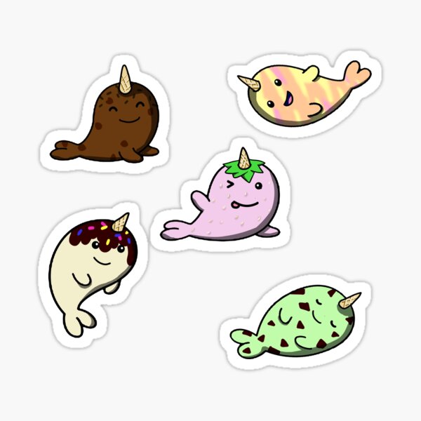 Item preview, Ice Cream Narwhals designed and sold by MintGreenBubble.