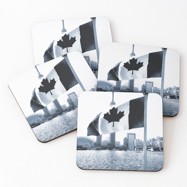 Item preview, Toronto Skyline Canadian Flag Blue Cityscape designed and sold by Vac1.