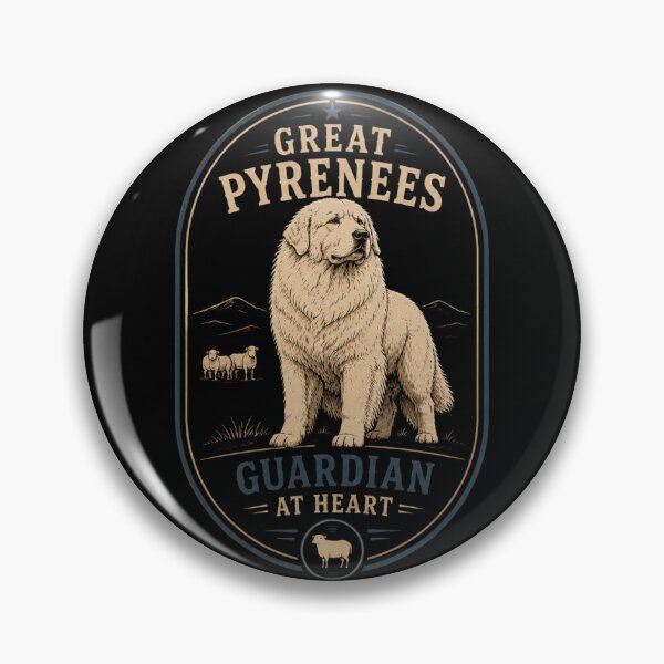 Item preview, Guardian At Heart Great Pyrenees Vintage Livestock Guardian Dog Badge designed and sold by RusticMeadow.