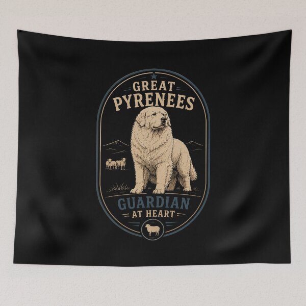 Item preview, Guardian At Heart Great Pyrenees Vintage Livestock Guardian Dog Badge designed and sold by RusticMeadow.