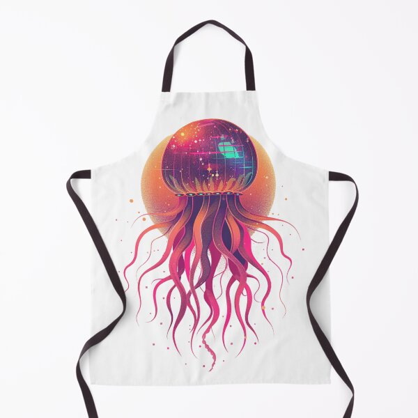 Item preview, Neon Disco Jellyfish - Retro Synthwave Ocean Art designed and sold by VectorForge.