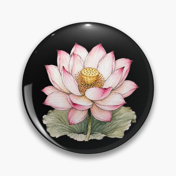 Item preview, Hand Drawn Lotus Watercolor Botanical Floral Illustration designed and sold by ColorSplash123.
