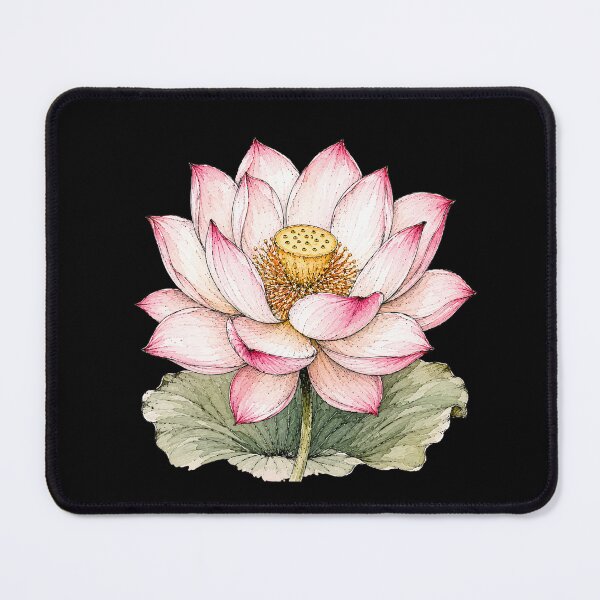 Item preview, Hand Drawn Lotus Watercolor Botanical Floral Illustration designed and sold by ColorSplash123.