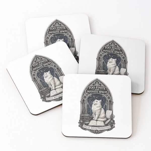 Item preview, Too Finite for Infinite Spaces – Pascal Cat Gothic Badge designed and sold by Soft Panic Studio.