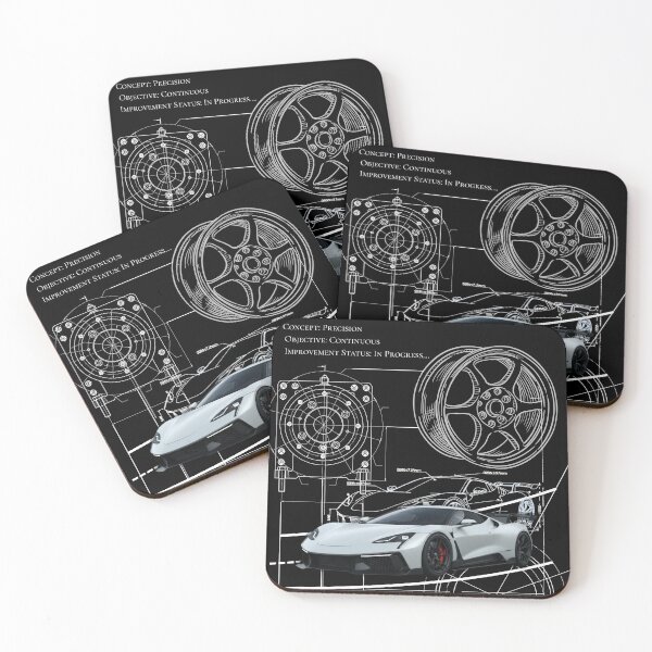 Item preview, Precision Engineering Sports Car Blueprint Illustration designed and sold by _KYDos_.