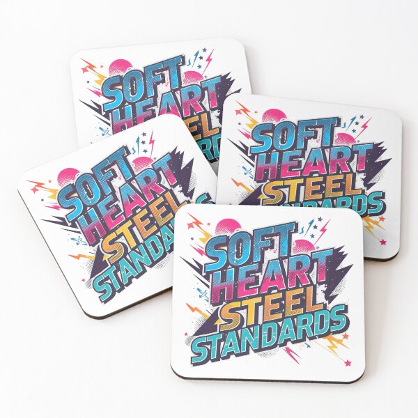 Item preview, Soft Heart Steel Standards Typography. Bold Motivational Quote Retro Streetwear Design designed and sold by Aarvya Fashion Club ( A.F.C ).