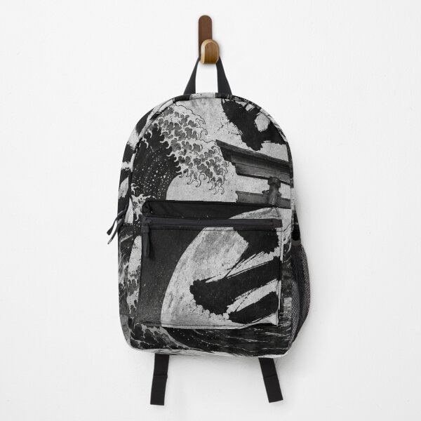 Item preview, Mystery Kanji "謎" Black & White | Japanese UFO Ukiyo-e Torii & Mount Fuji designed and sold by Handcan.