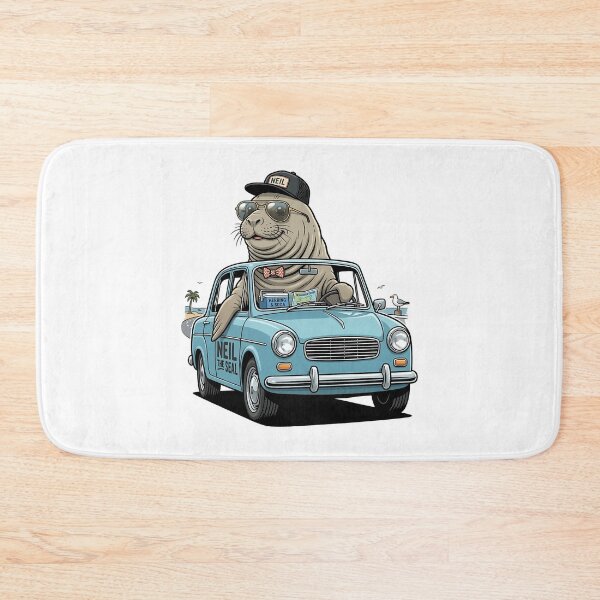 Item preview, Cool Neil The Seal Driving Vintage Car designed and sold by mathydapeci.