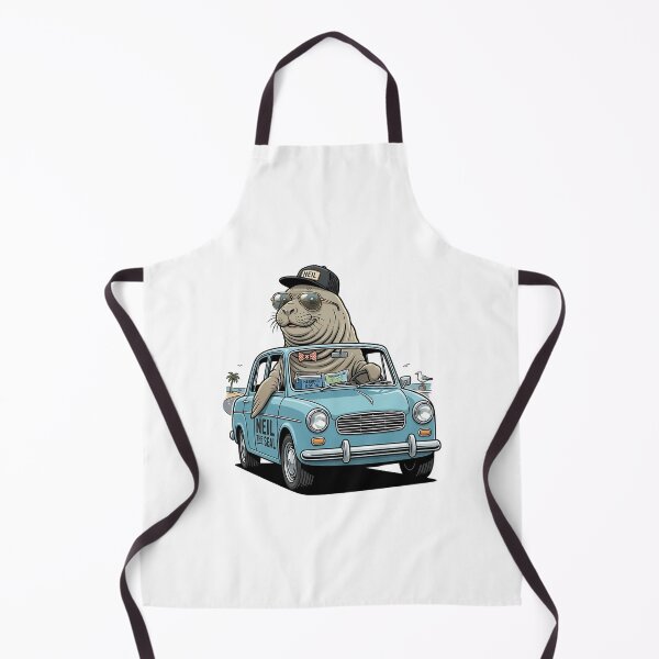 Item preview, Cool Neil The Seal Driving Vintage Car designed and sold by mathydapeci.