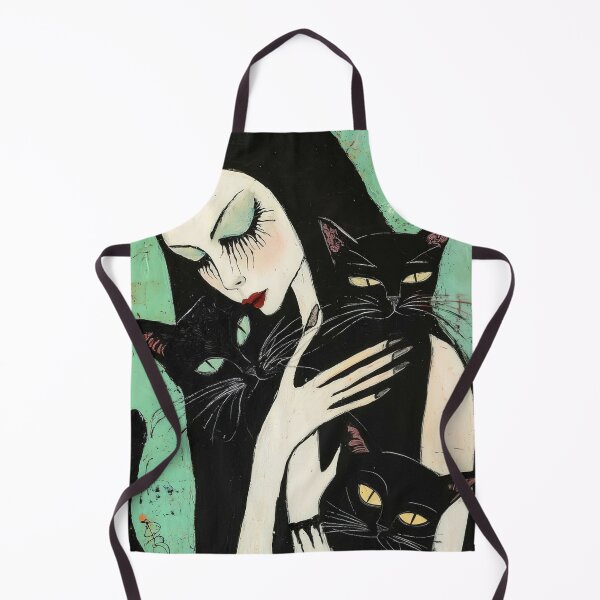 Item preview, Woman And Three Black Cat designed and sold by sanesmawons.