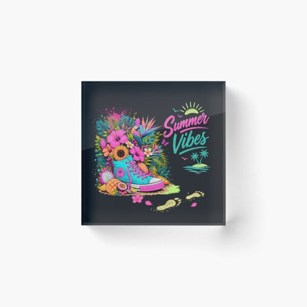 Item preview, Summer Vibes Bloom – Tropical Sneaker Paradise designed and sold by Aimetoi.