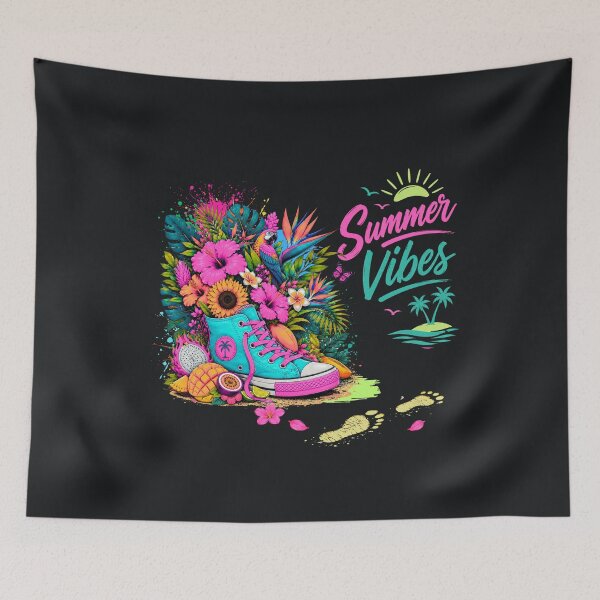 Item preview, Summer Vibes Bloom – Tropical Sneaker Paradise designed and sold by Aimetoi.