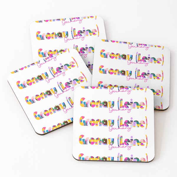 Item preview, Gronau (Leine), Germany, Vibrant Abstract City Typography Art designed and sold by Wanderful-roads.