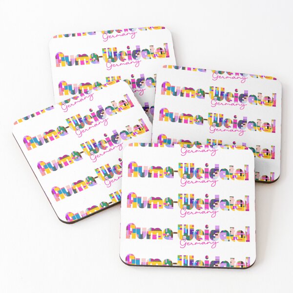Item preview, Auma-Weidatal, Germany, Vibrant Abstract City Typography Art designed and sold by Wanderful-roads.