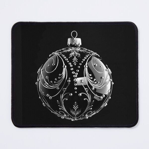 Item preview, Black and White Christmas Ornament – Elegant Vintage Holiday Bauble designed and sold by inkoutninja.
