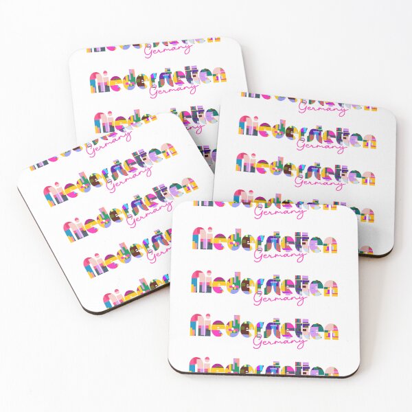 Item preview, Niederstetten, Germany, Vibrant Abstract City Typography Art designed and sold by Wanderful-roads.